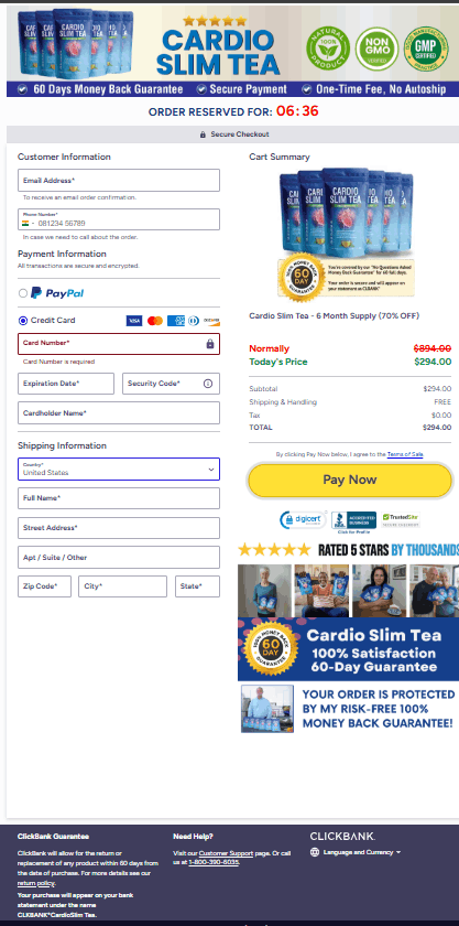 Secure Order Form